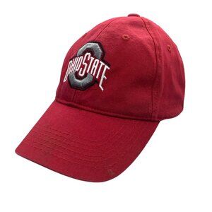 Ohio State Buckeyes Red Adjustable Strapback Cap Fan1 Authentic Headwear OS